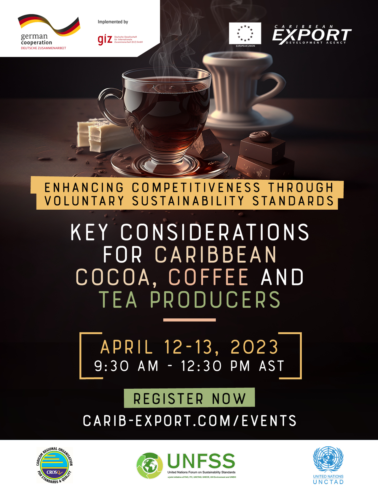 Mejora de la competitividad mediante normas voluntarias de sostenibilidad: Consideraciones clave para los productores de cacao, café y té del Caribe