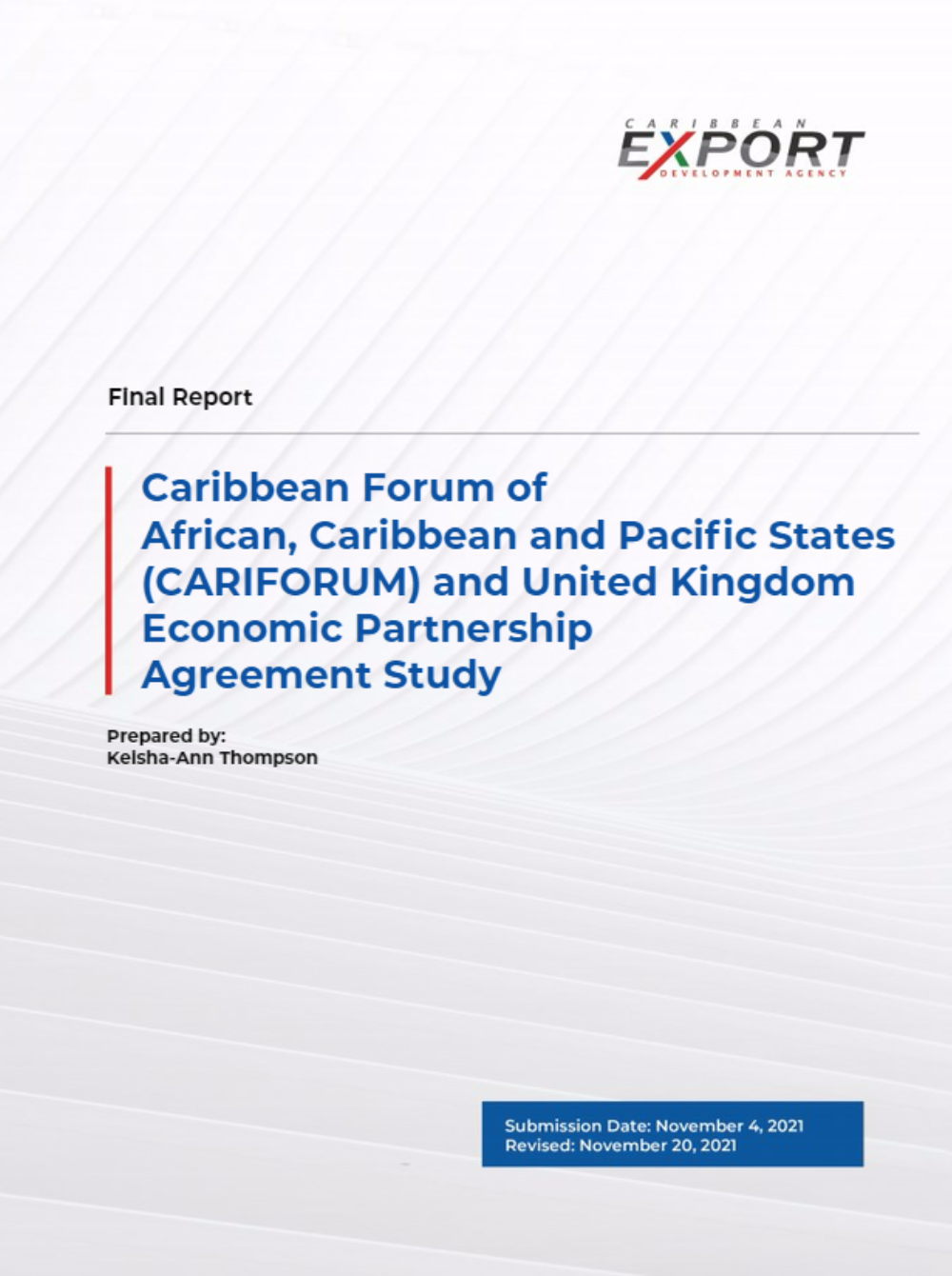 CARIFORUM and UK Economic Partnership Agreement Study