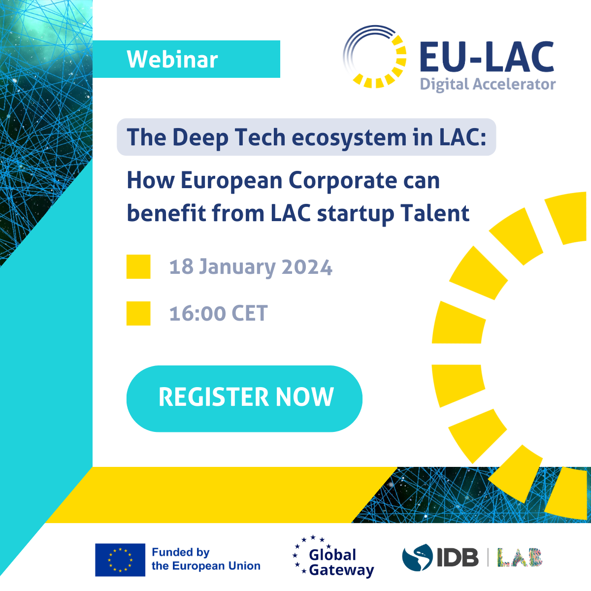 Webinar – Het Deep Tech ecosysteem in LAC: Hoe Europese bedrijven kunnen profiteren van LAC-startup-talent