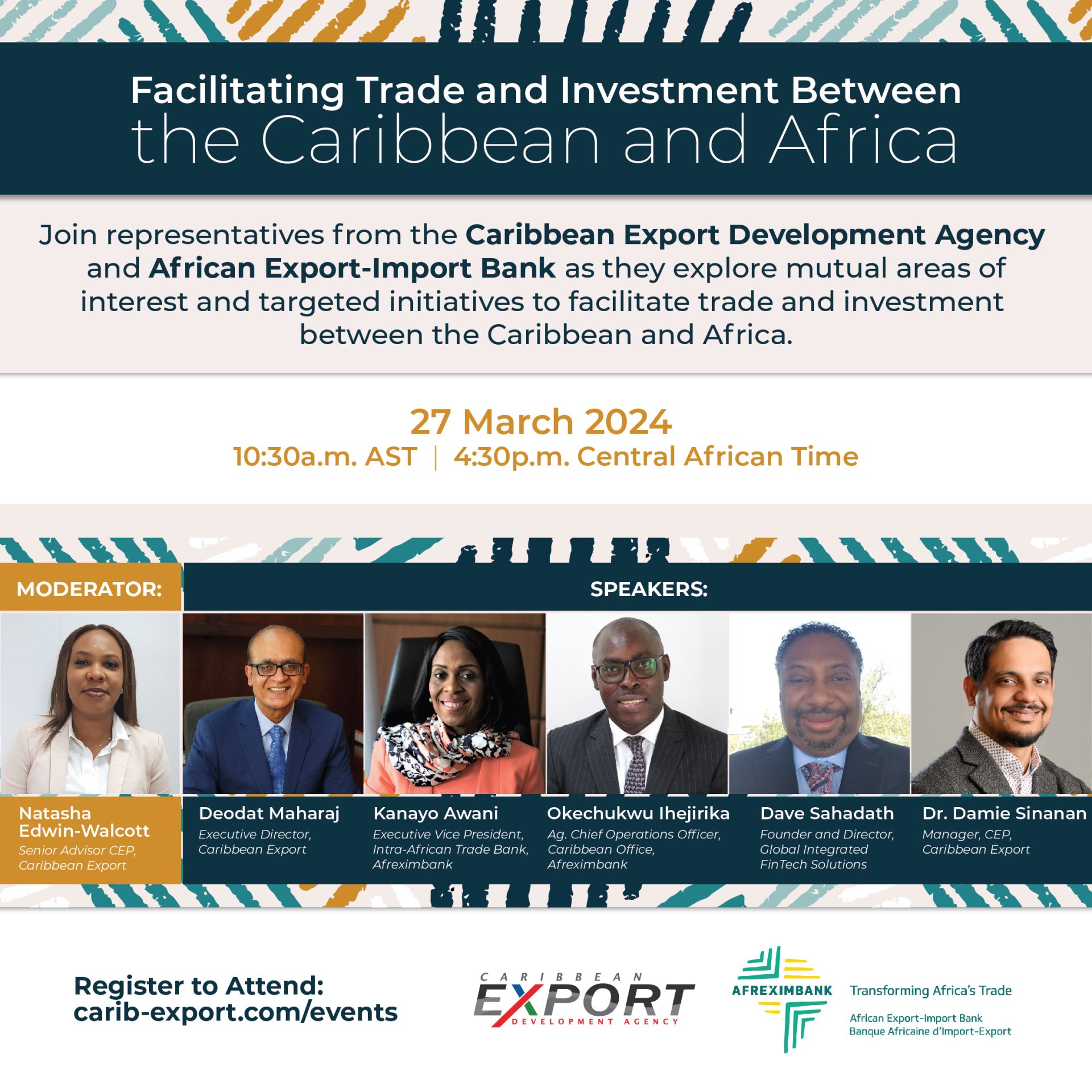 Handel en investeringen tussen het Caribisch gebied en Afrika vergemakkelijken