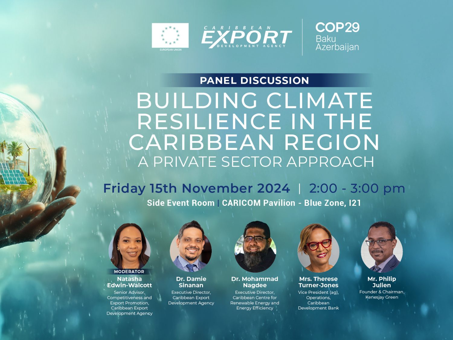 Caribbean Export to Host High-Level Panel Discussion on Building Climate Resilience at COP29 in Baku, Azerbaijan