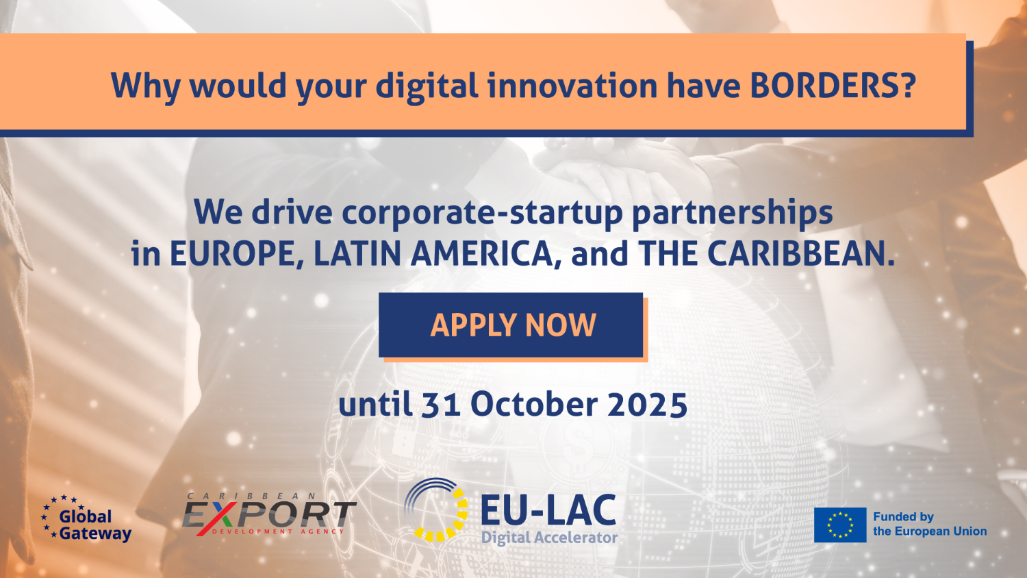 L’accélérateur numérique UE-ALC lance l’appel à candidatures n°4 pour des partenariats entre entreprises et startups européennes, latino-américaines et caribéennes.