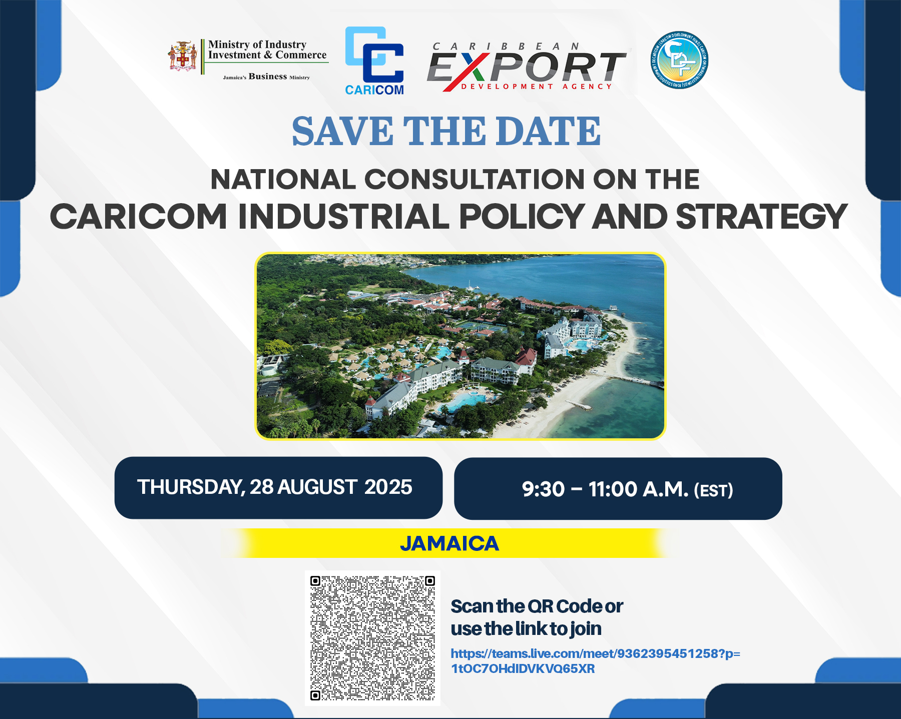 Consulta Nacional sobre la Política y Estrategia Industrial de la CARICOM – Jamaica